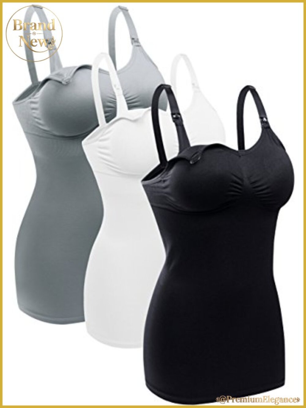 Women's Nursing Tank Tops with Built-In Bra for Breastfeeding Maternity